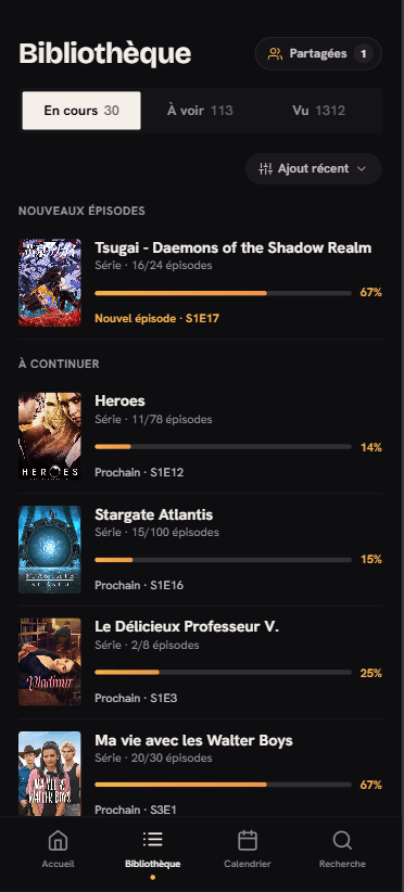 Reel — écran mobile 1